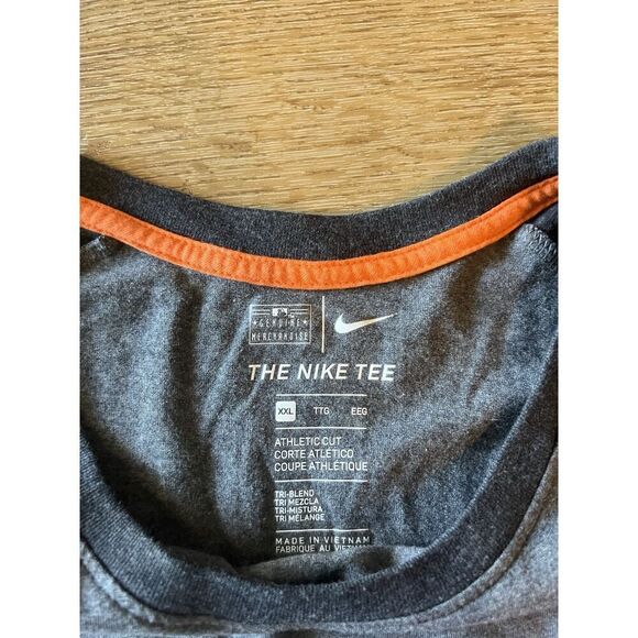 Nike Sportswear Mens Gray 3/4 Sleeve Giants Baseball Shirt Size 2XL - Picture 3 of 3